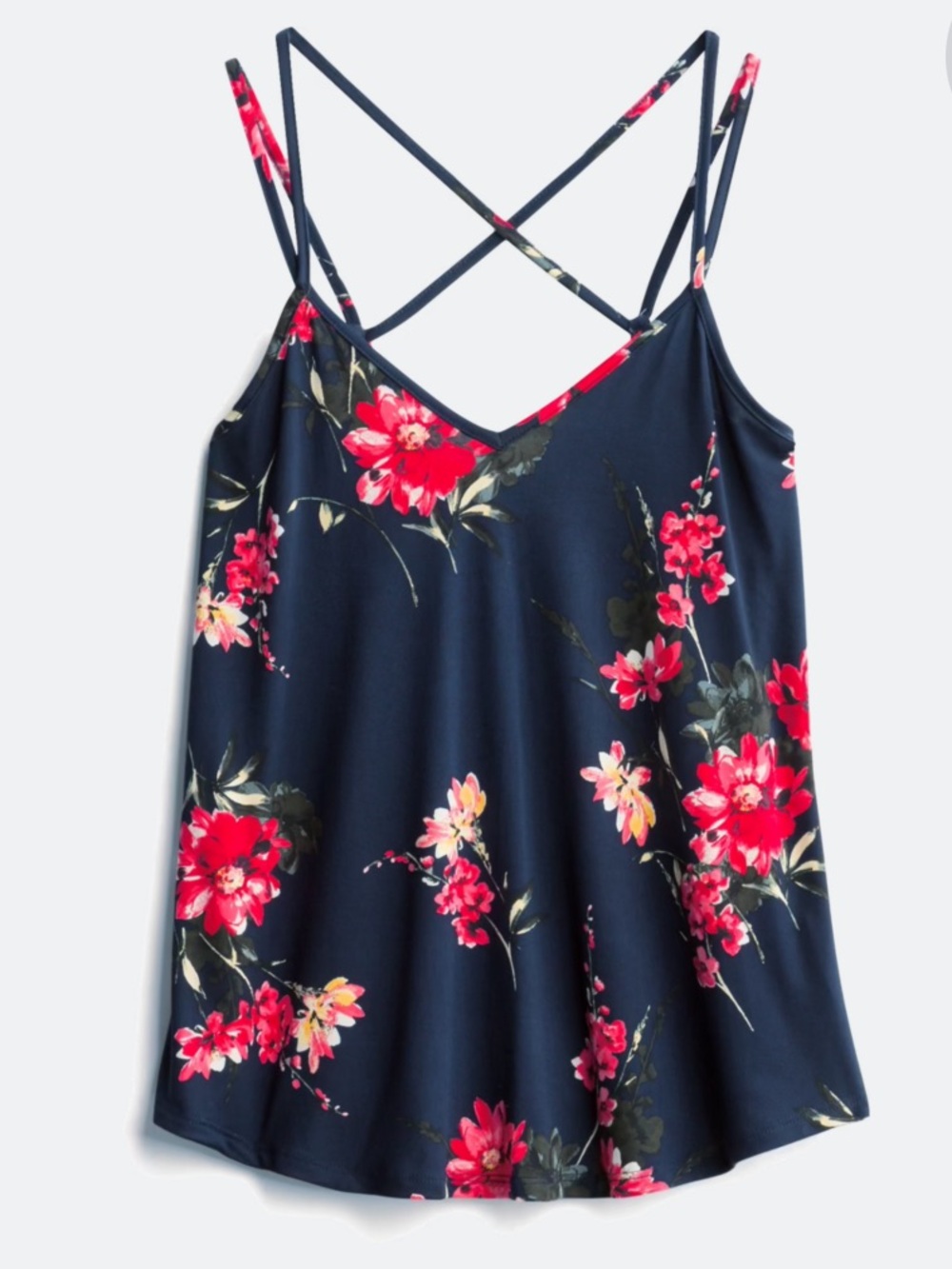 Papermoon Navy Floral Crisscross Strap